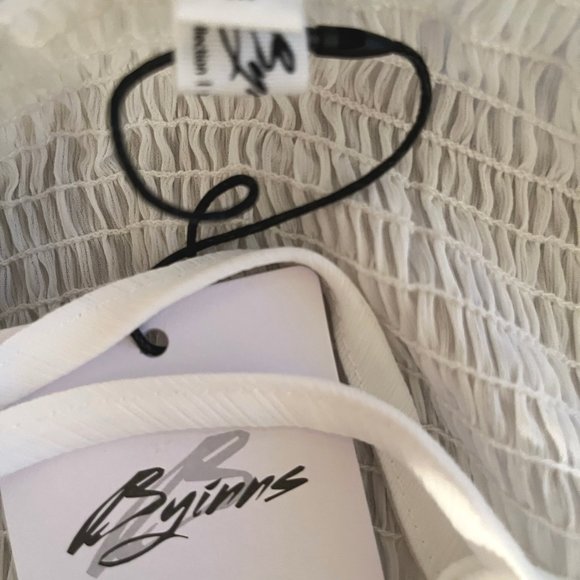 Byinns Square Neck Ruffle Dress Floral Print Tiered Tie Back Layered  Medium - Picture 11 of 12